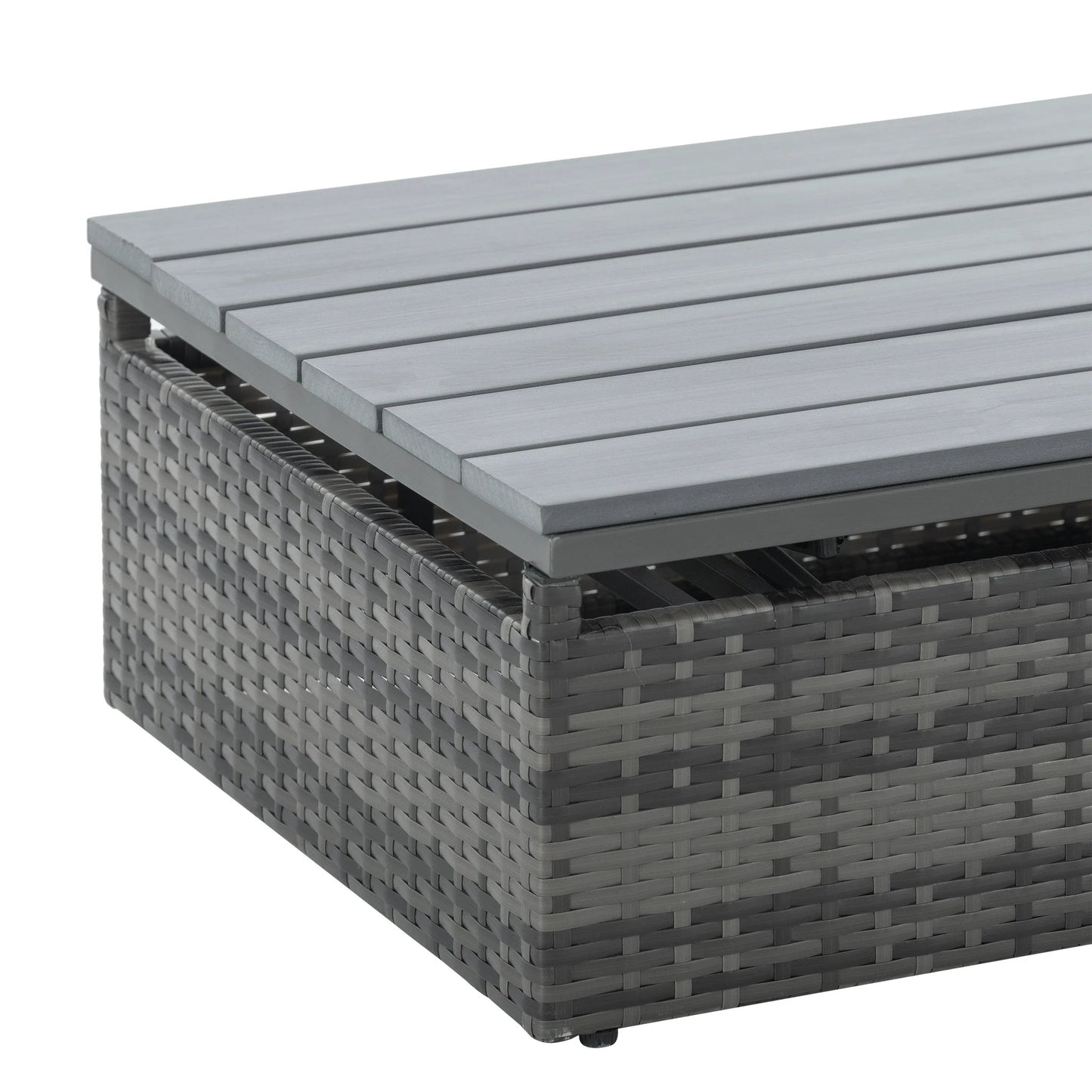 Patio Furniture, Outdoor Furniture, Seasonal PE Wicker Furniture,5 Set Wicker Furniture With Plywood Coffee Table by eprolo