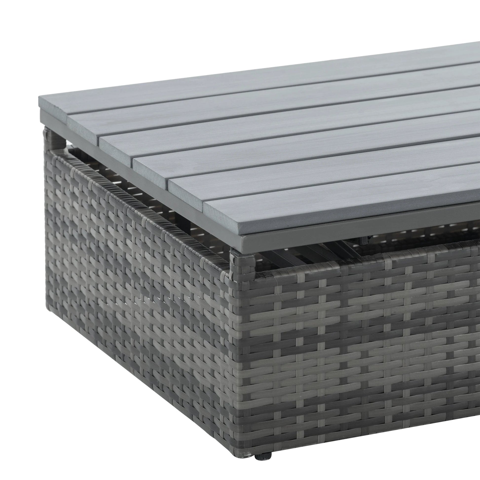 Patio Furniture, Outdoor Furniture, Seasonal PE Wicker Furniture,5 Set Wicker Furniture With Plywood Coffee Table by eprolo