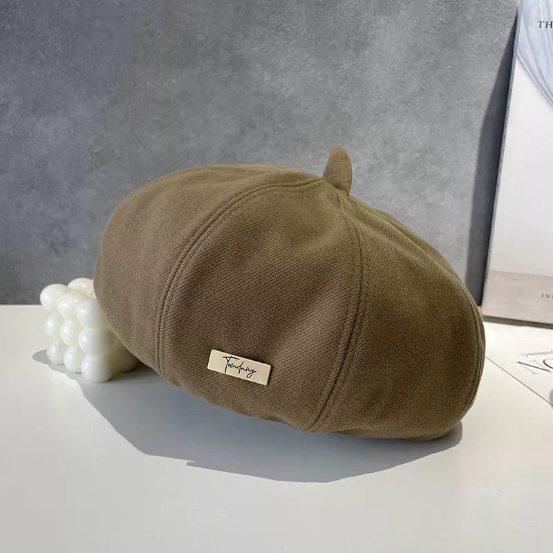Classic Solid Color Beret Hat by Trendsi