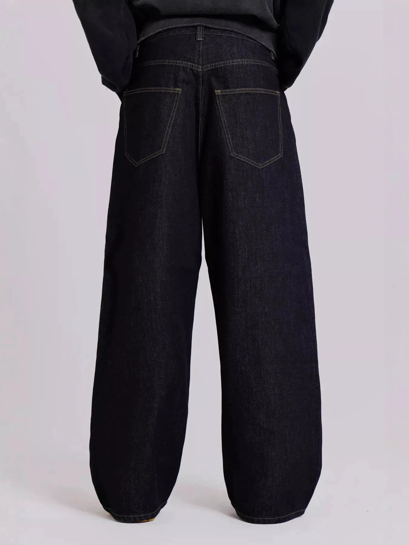 Letter Wide Leg Jeans by Trendsi