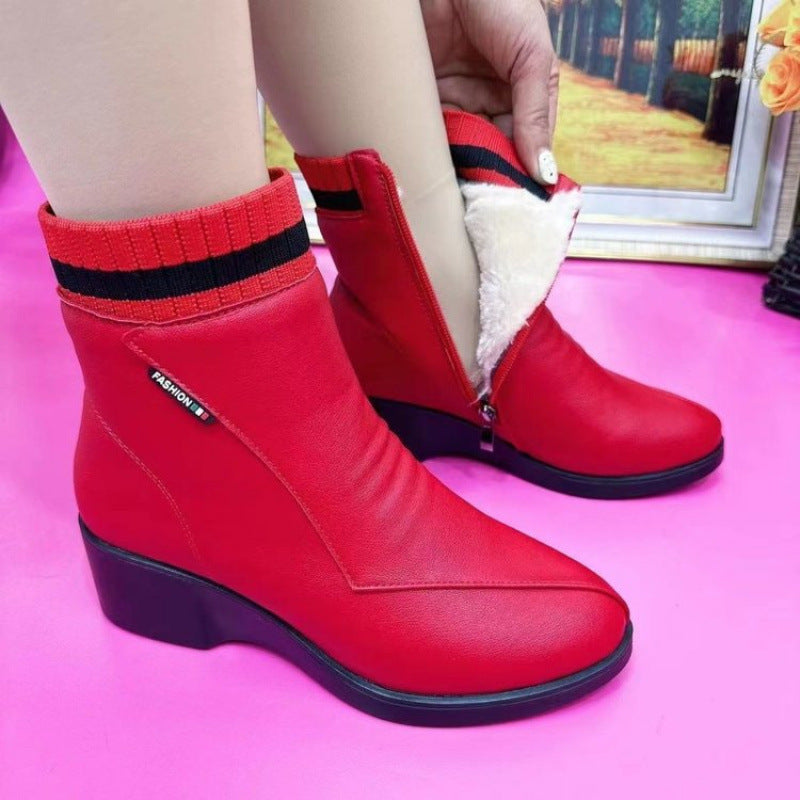 2025 Wholesale Adult Soft Leather Women's Ankle Boots