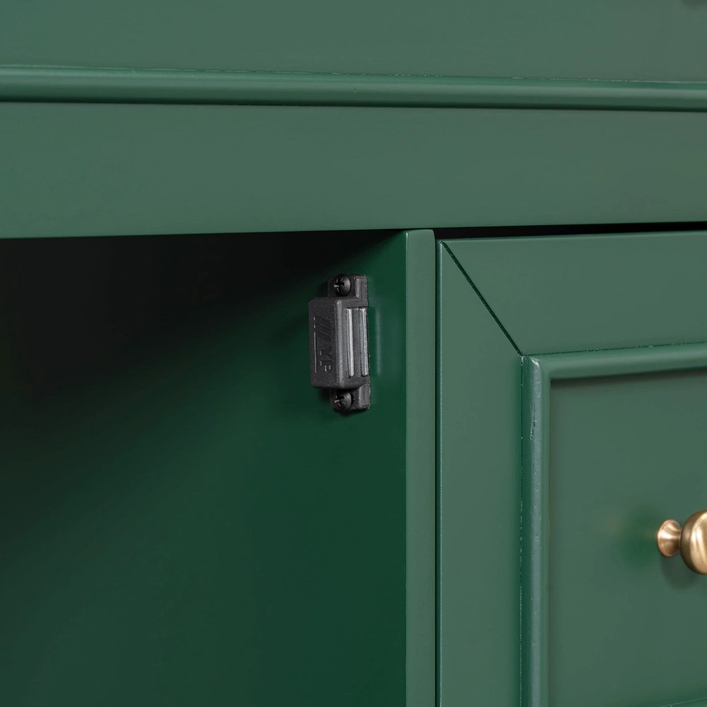 30" Bathroom Vanity with Sink Top, Bathroom Vanity Cabinet with Door and Two Drawers, Solid Wood Frame, One Package, Green by eprolo