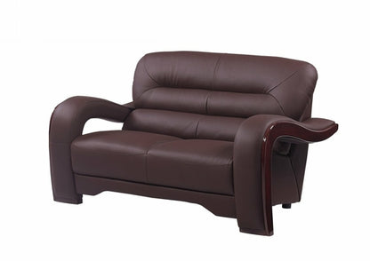 105inches Glamorous Brown Leather Sofa Set