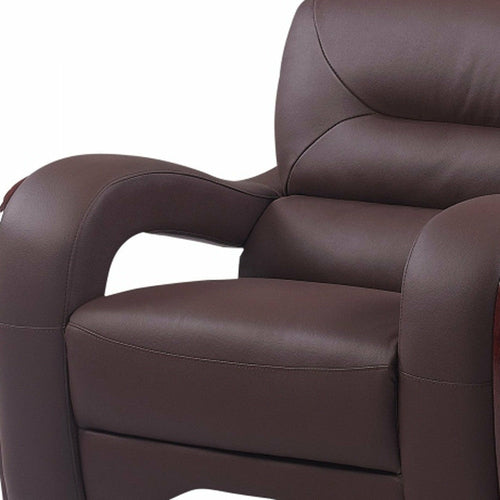 105inches Glamorous Brown Leather Sofa Set