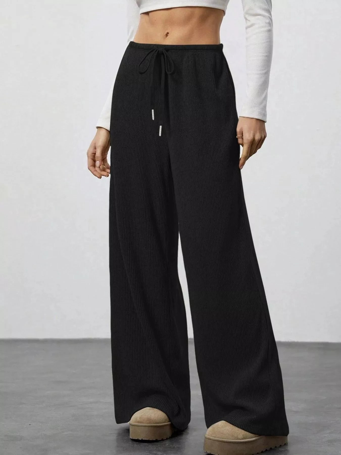Relaxed Fit Drawstring Pants by Trendsi