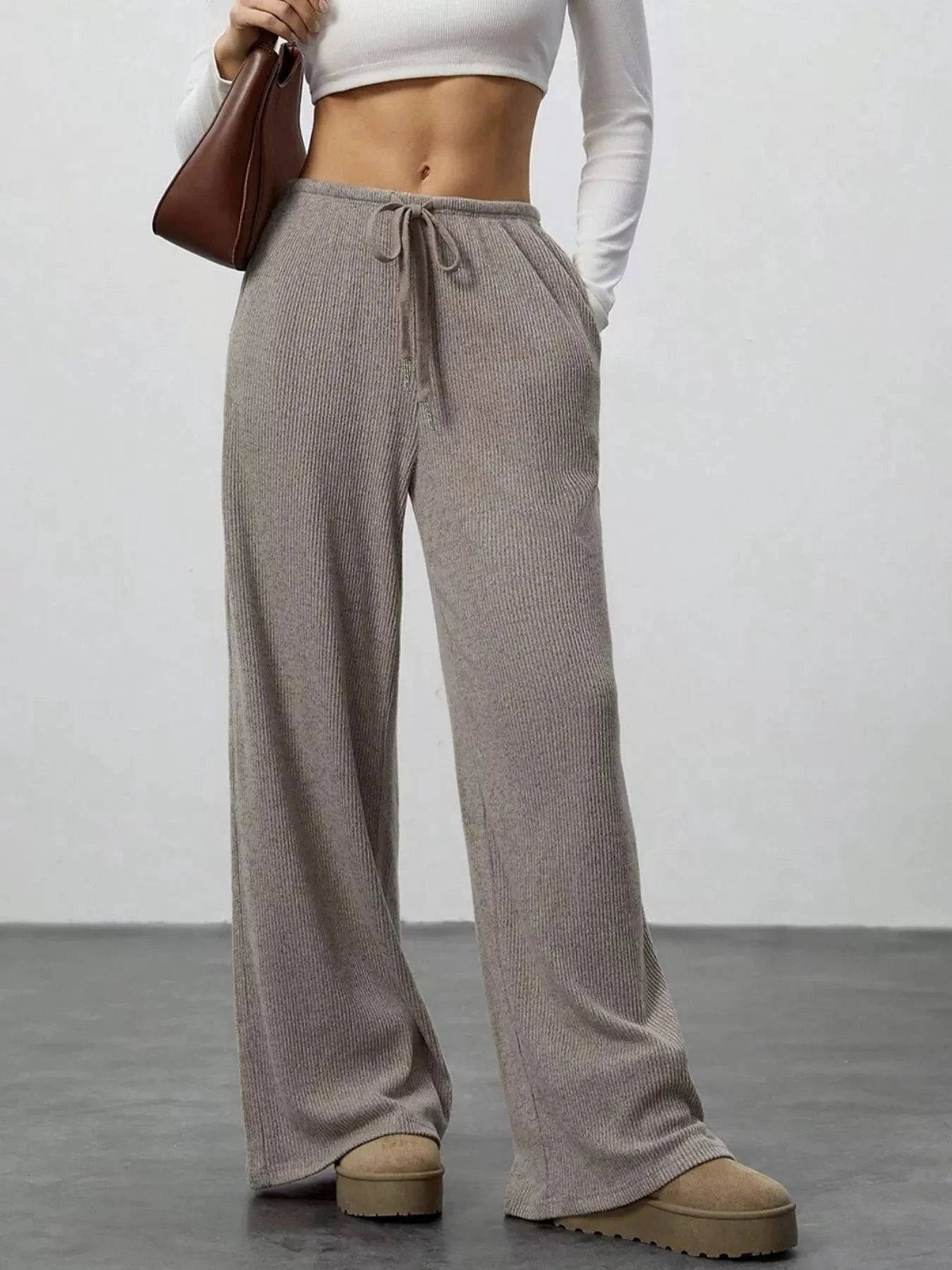 Relaxed Fit Drawstring Pants by Trendsi