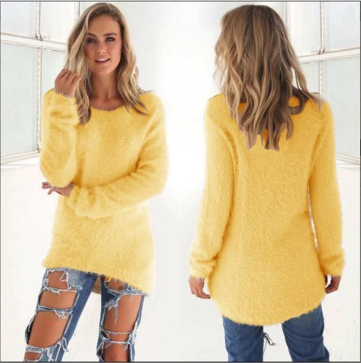 Super Soft And Comfortable Self-Cultivation Solid Color O Neck Pullover Women's Sweater Fashion Sexy Top Ladies Hipster Clothing by eprolo