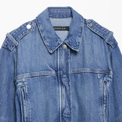 Long denim jacket