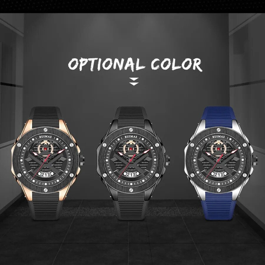 Montres de sport pour hommes à quartz, étanches, bracelet en silicone, Relogio Masculino
