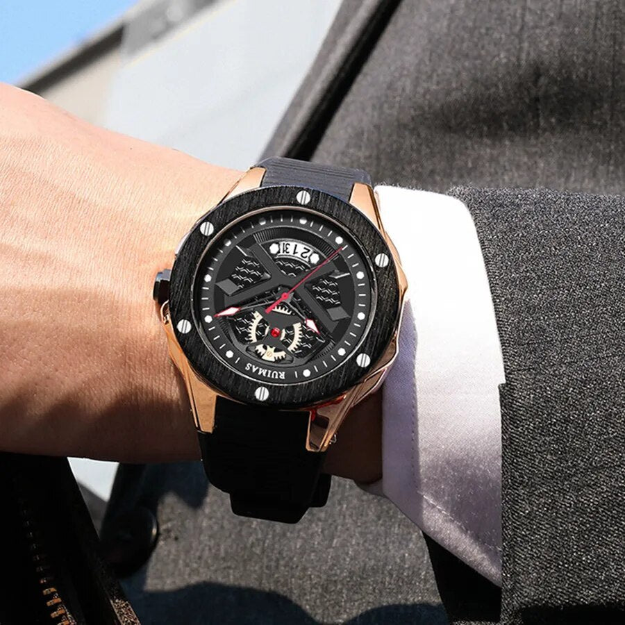 Montres de sport pour hommes à quartz, étanches, bracelet en silicone, Relogio Masculino