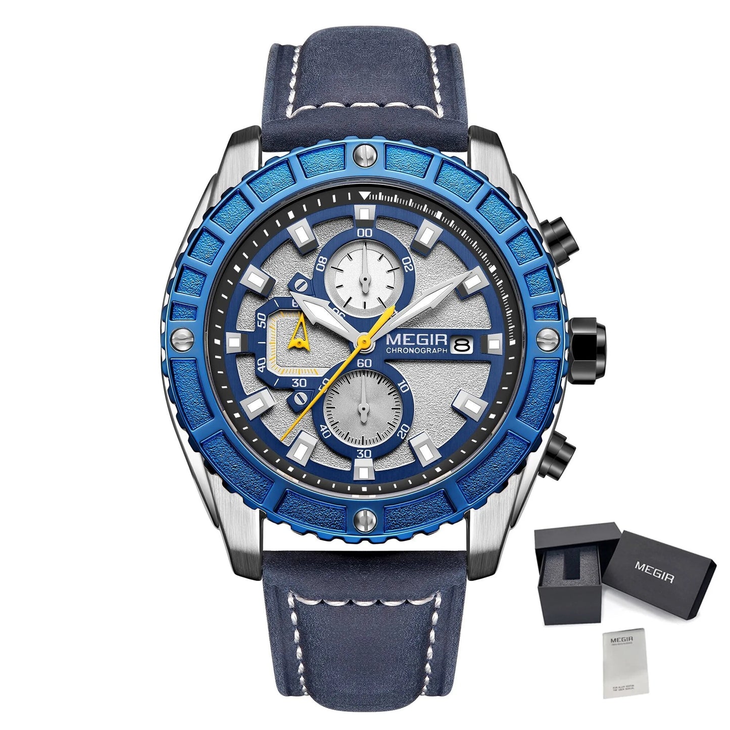 Megir Men's Waterproof Sport Watch Quartz Military Wristwatch Relogio Masculino