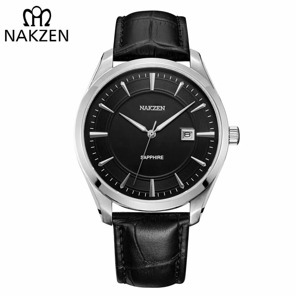 Montre à quartz pour homme NAKZEN, montre-bracelet sport décontractée en cuir, marque de luxe Relogio Homme Masculino 