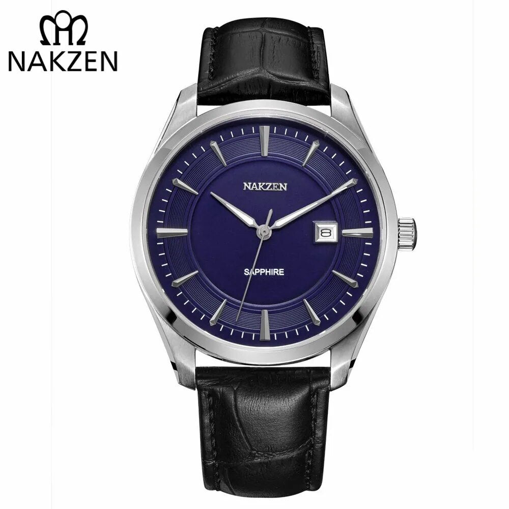 Montre à quartz pour homme NAKZEN, montre-bracelet sport décontractée en cuir, marque de luxe Relogio Homme Masculino 