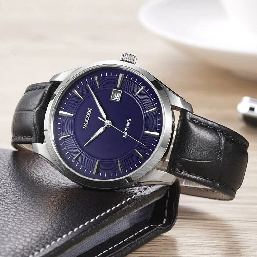 Montre à quartz pour homme NAKZEN, montre-bracelet sport décontractée en cuir, marque de luxe Relogio Homme Masculino 