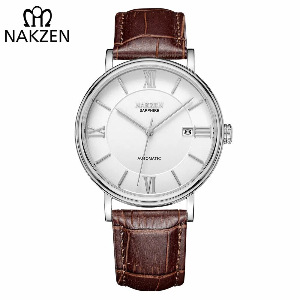 Montre mécanique automatique de luxe pour homme NAKZEN avec mouvement Miyota 9015 
