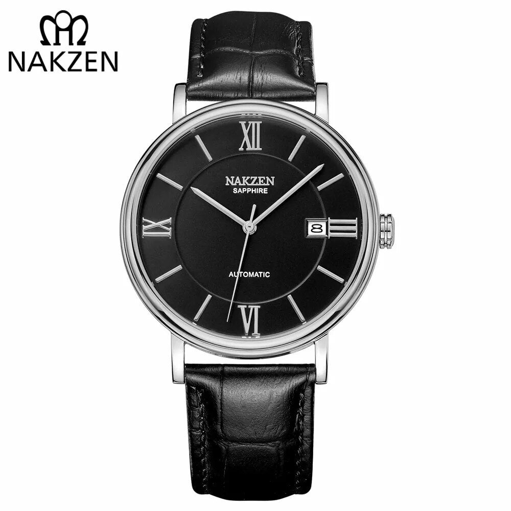 Montre mécanique automatique de luxe pour homme NAKZEN avec mouvement Miyota 9015 