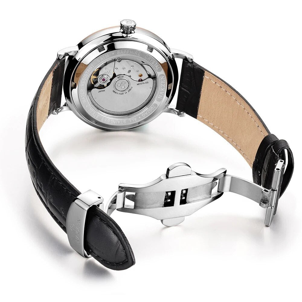 Montre mécanique automatique de luxe pour homme NAKZEN avec mouvement Miyota 9015 