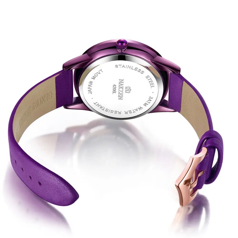 Montre-bracelet minimaliste pour femme, motif ciel étoilé, à quartz, chiffres romains et boucle magnétique