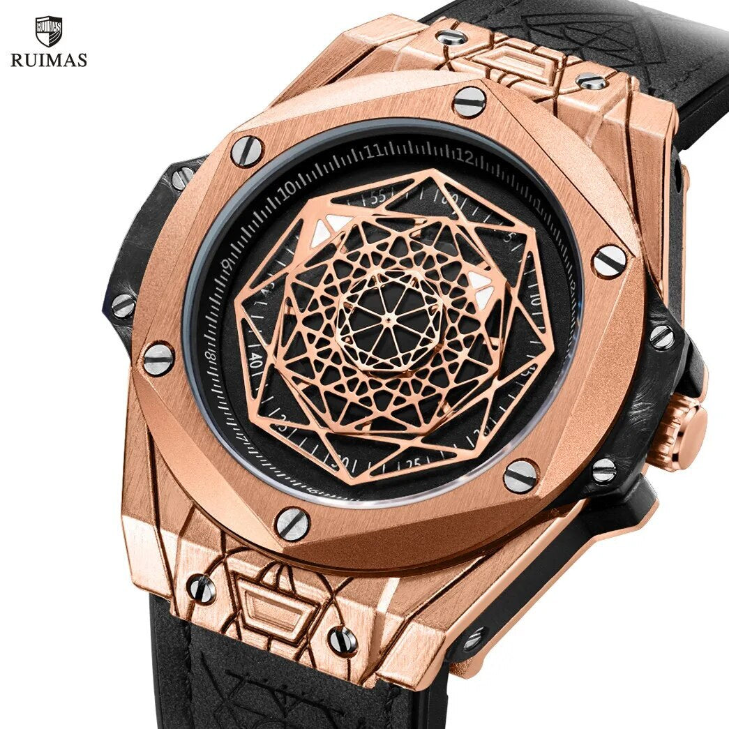 Mens Fashion Sport Watches Waterproof Quartz Men Reloj Leather Strap Clock