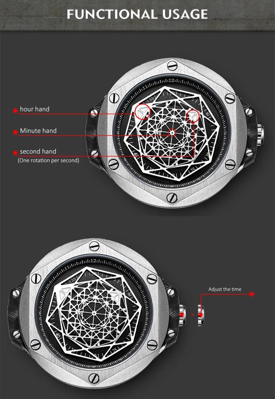 Mens Fashion Sport Watches Waterproof Quartz Men Reloj Leather Strap Clock