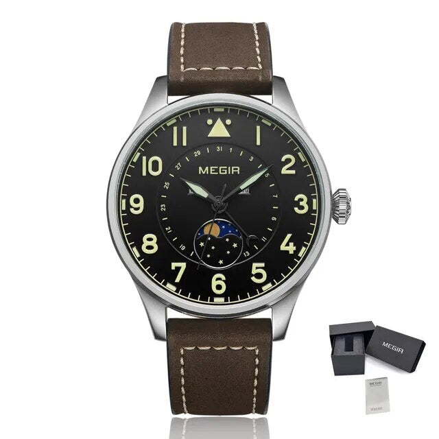 Montres de luxe pour hommes, style sport, quartz, étanches, en cuir, pour affaires ou loisirs.