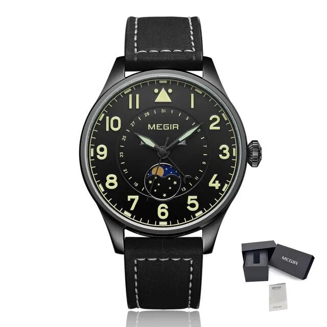 Montres de luxe pour hommes, style sport, quartz, étanches, en cuir, pour affaires ou loisirs.