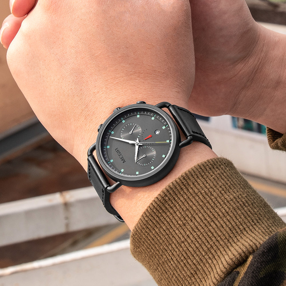 Montre homme MEGIR, marque de luxe, style décontracté, montre à quartz étanche avec date, montre de sport militaire, Relogio Masculino