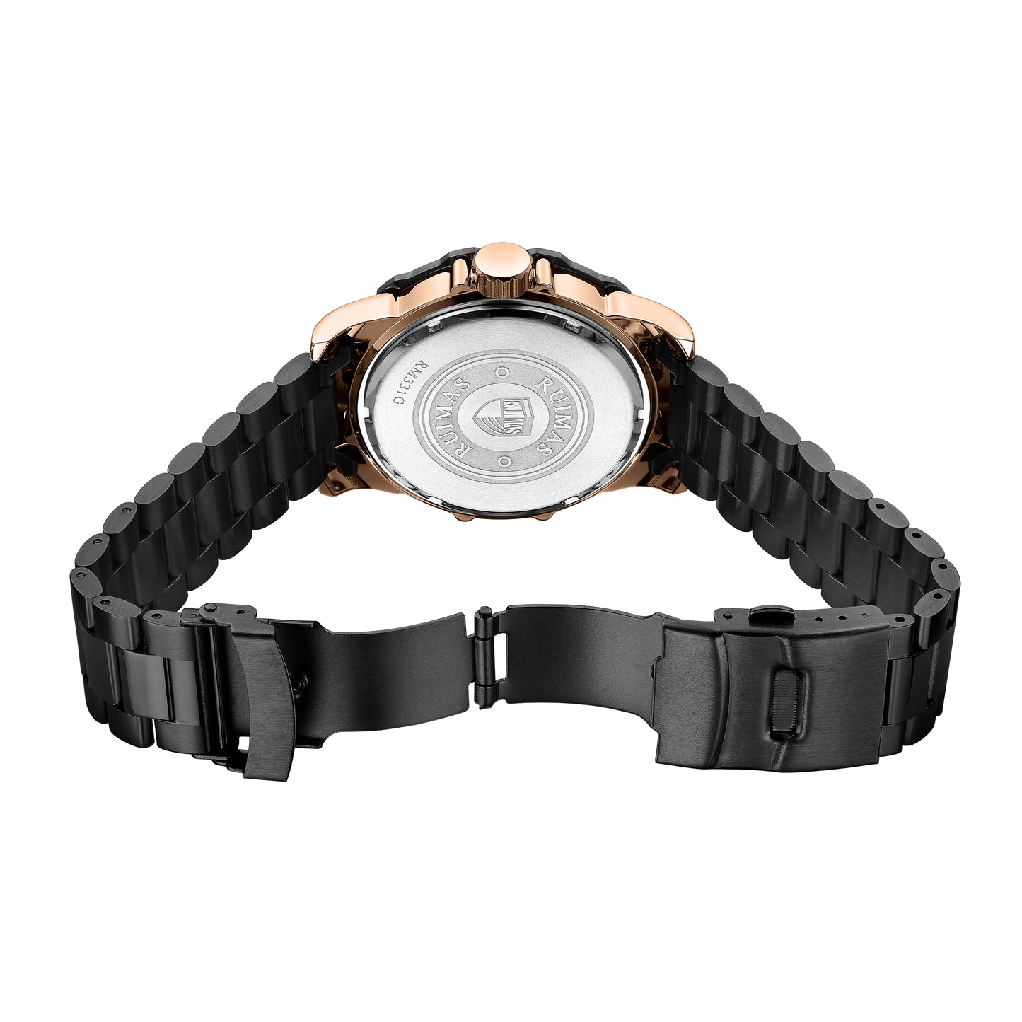 Men's Quartz Watch Stainless Steel Chronograph Waterproof Business Casual 331 MEGWARCHRONO