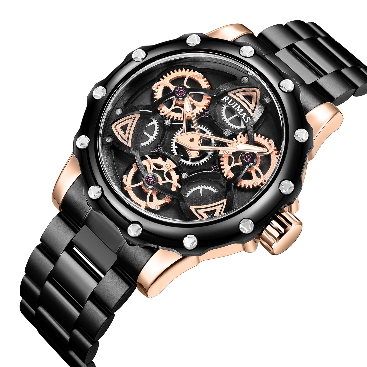 Men's Quartz Watch Stainless Steel Chronograph Waterproof Business Casual 331 MEGWARCHRONO