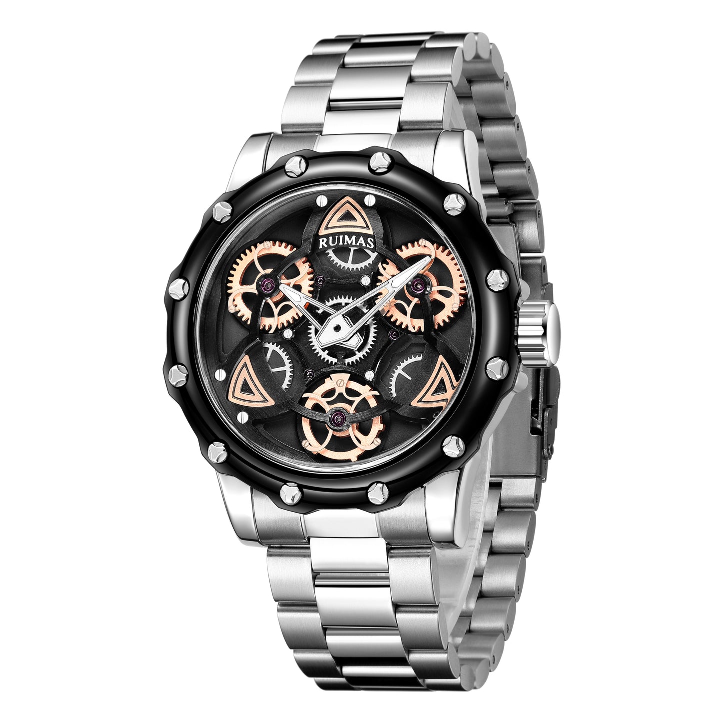 Men's Quartz Watch Stainless Steel Chronograph Waterproof Business Casual 331 MEGWARCHRONO