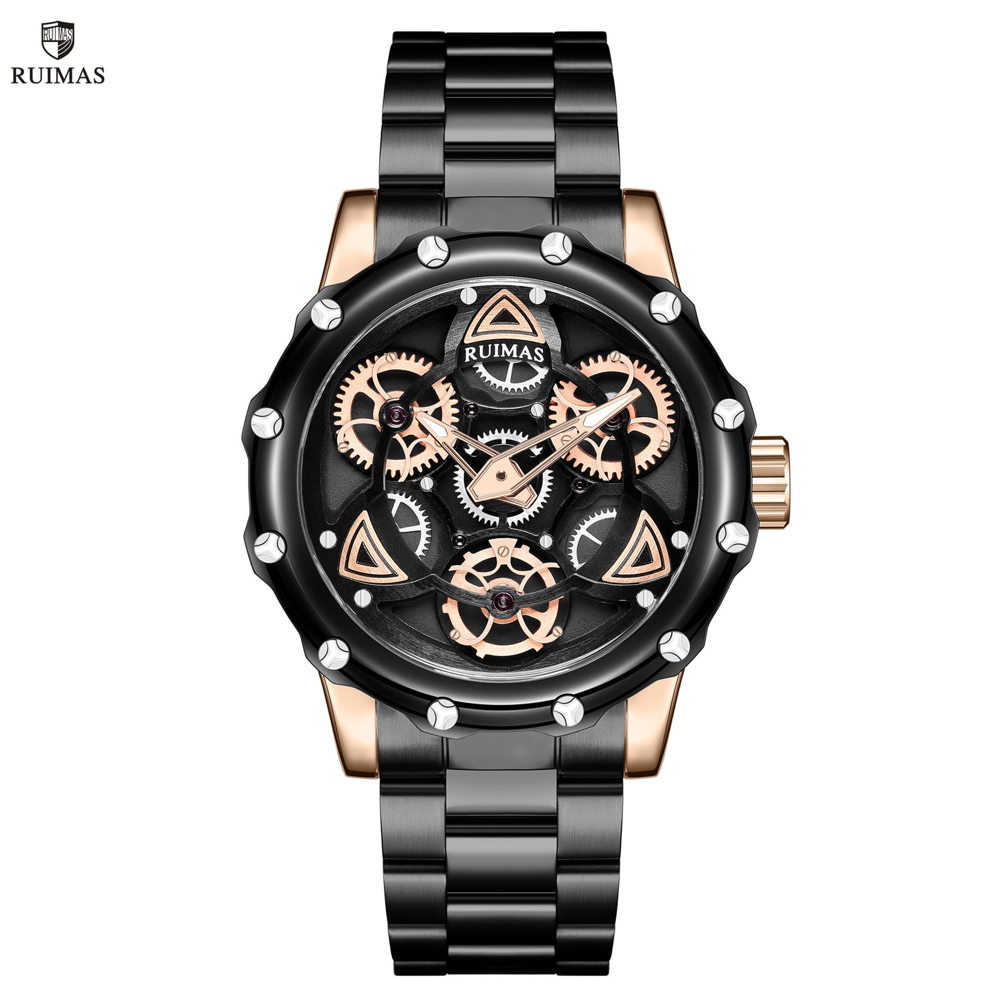 Men's Quartz Watch Stainless Steel Chronograph Waterproof Business Casual 331 MEGWARCHRONO