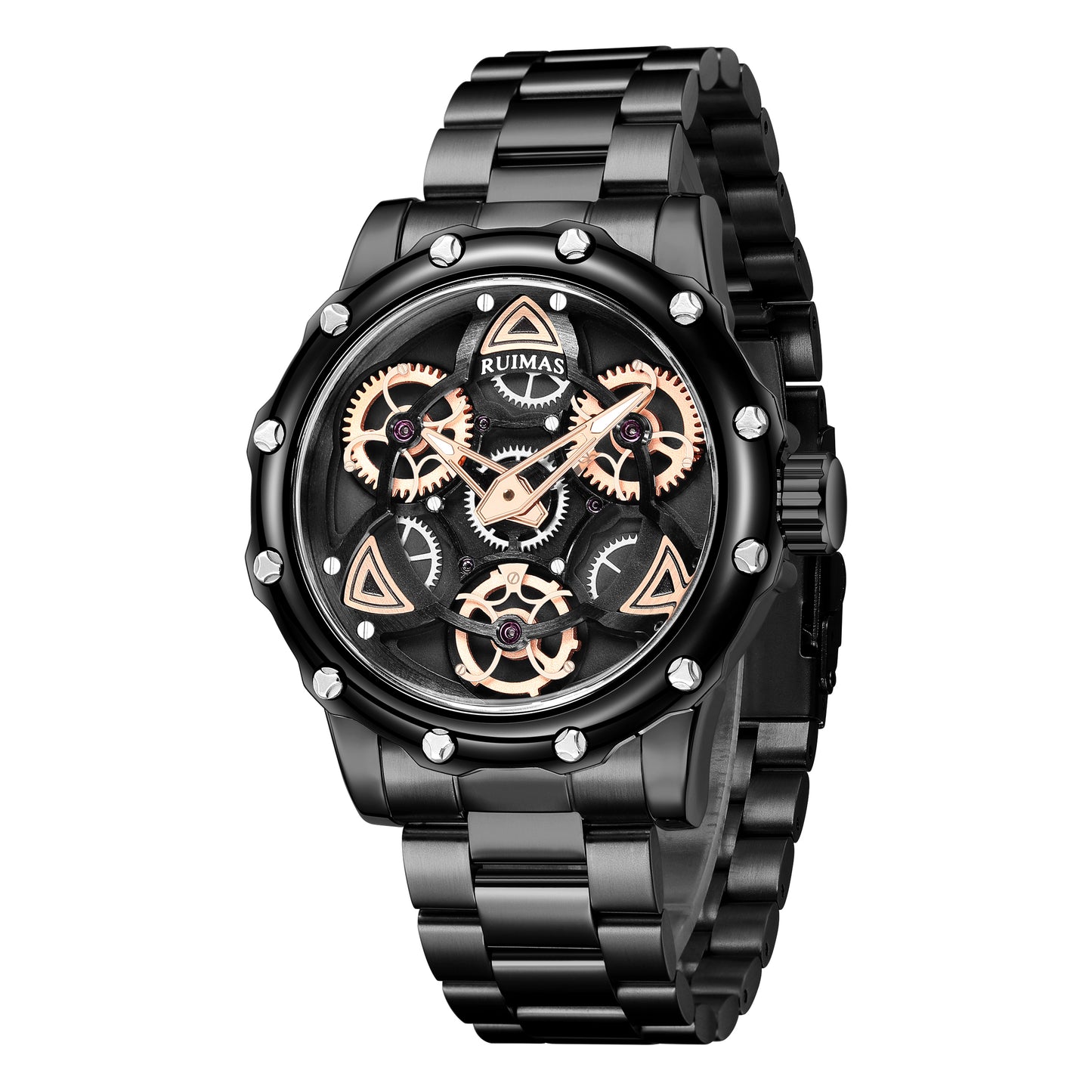 Men's Quartz Watch Stainless Steel Chronograph Waterproof Business Casual 331 MEGWARCHRONO