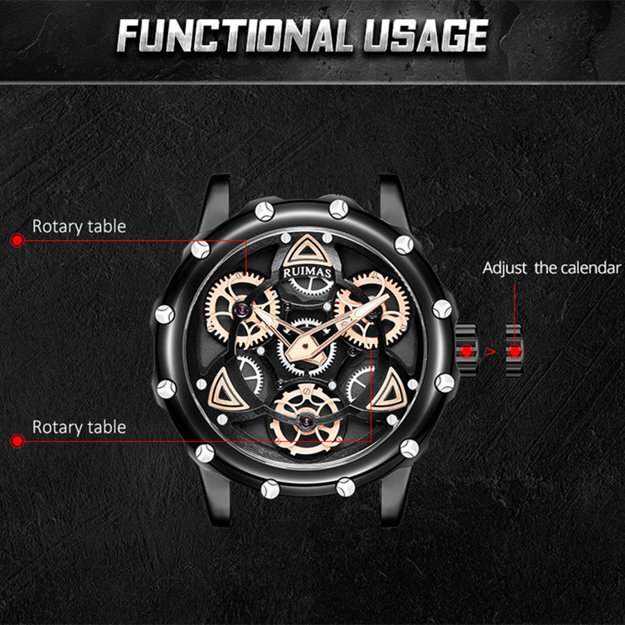 Men's Quartz Watch Stainless Steel Chronograph Waterproof Business Casual 331 MEGWARCHRONO