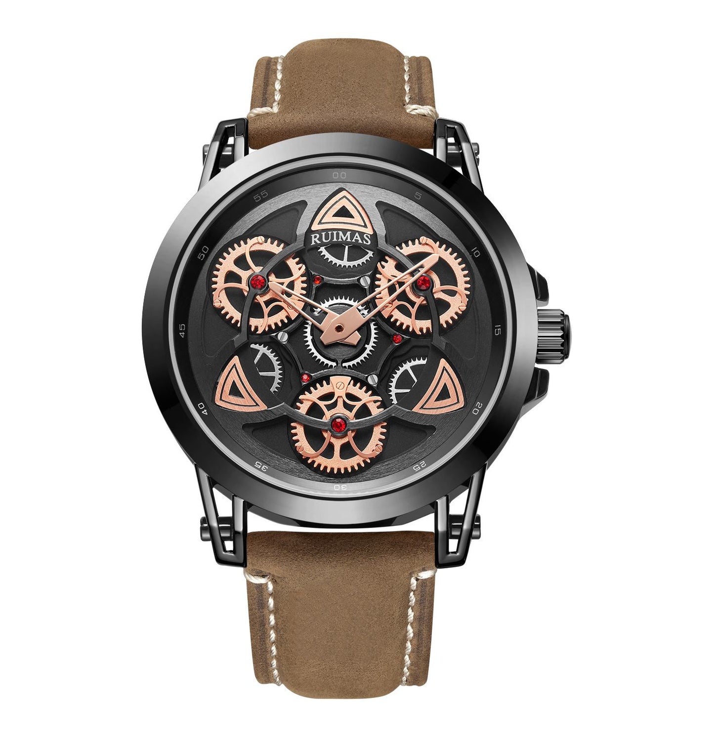 Montre de sport étanche à quartz pour homme avec bracelet en cuir - Style MEGWAT