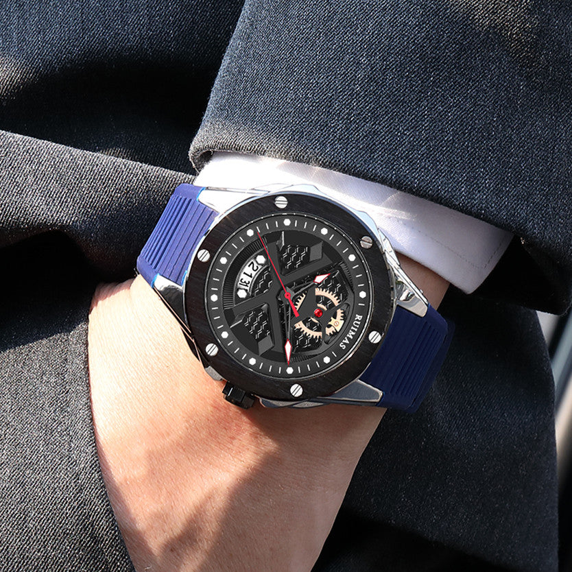 Montres de sport pour hommes à quartz, étanches, bracelet en silicone, Relogio Masculino