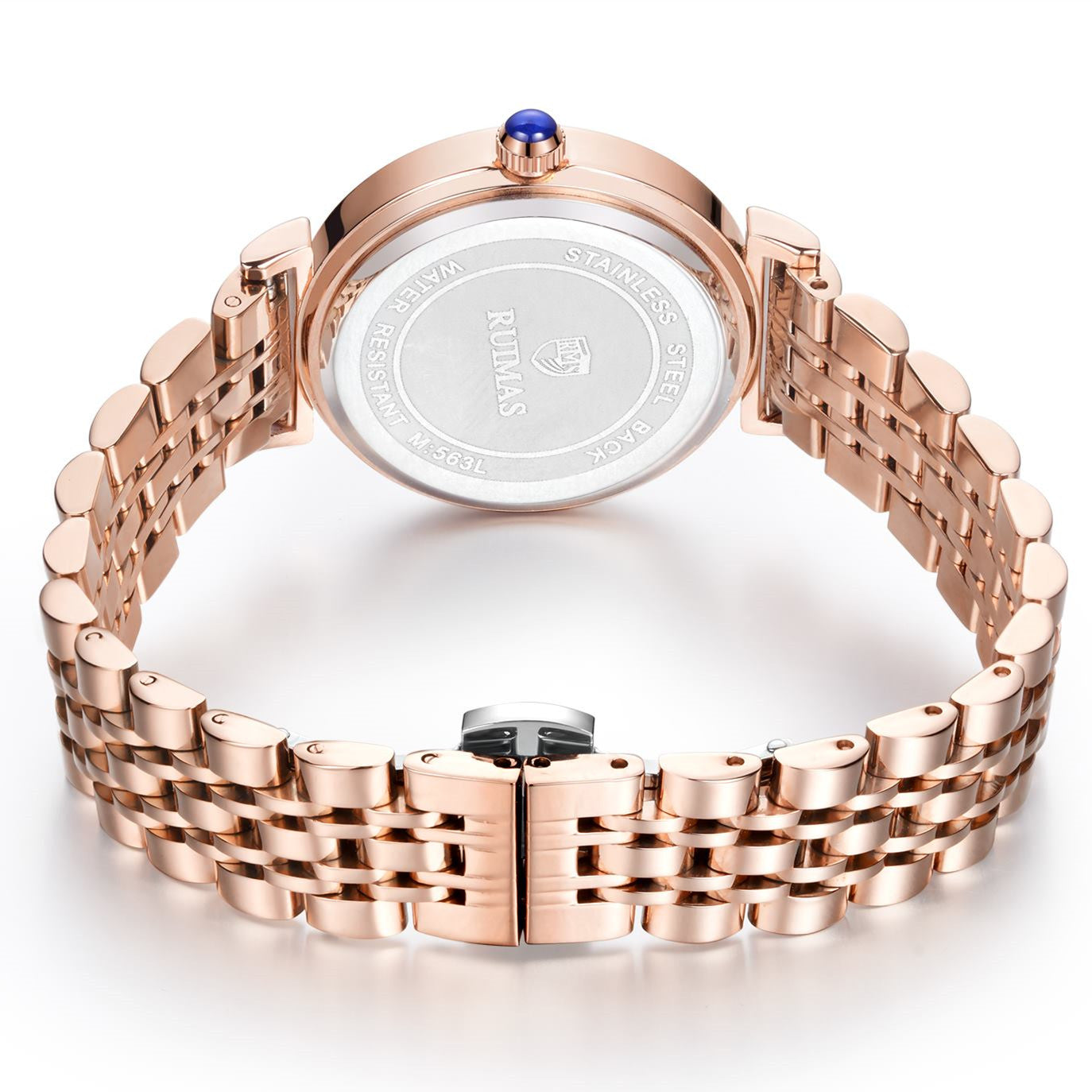 Montre à quartz de luxe pour femme, marque RUIMAS, bracelet en acier, étanche à 3 ATM