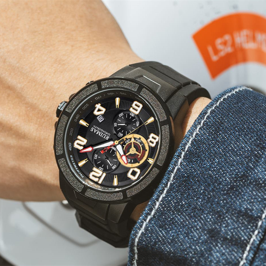 Montres à quartz de luxe pour hommes, étanches, sportives, chronographes, montres-bracelets