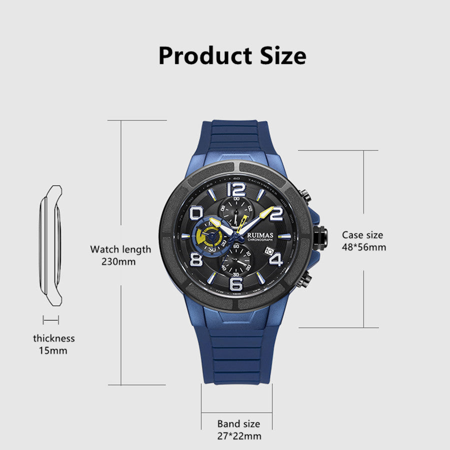 Montres à quartz de luxe pour hommes, étanches, sportives, chronographes, montres-bracelets