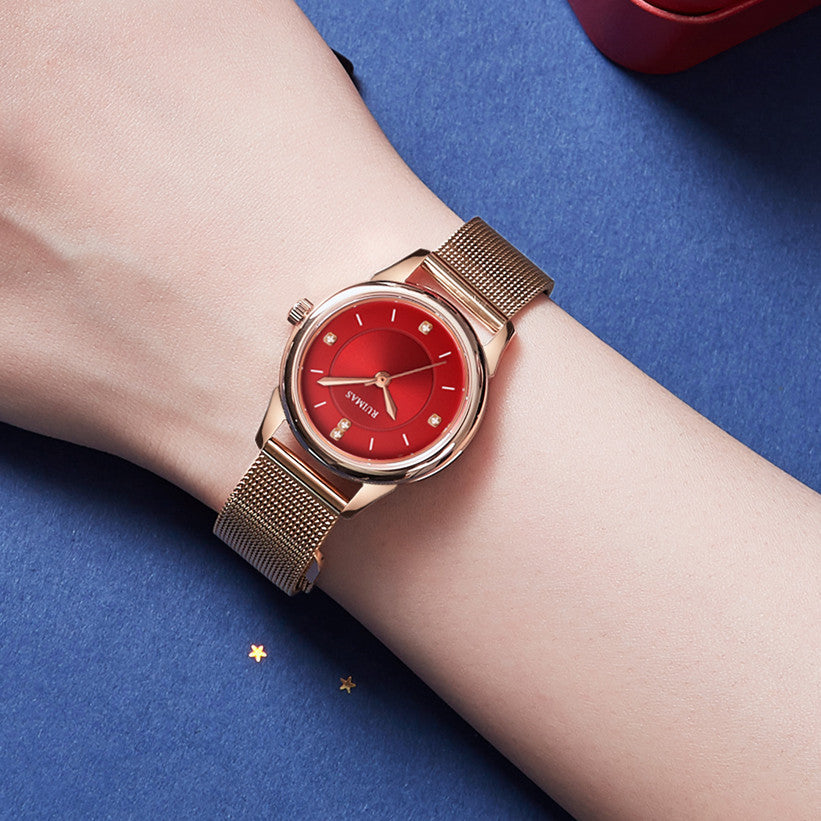 Montre à quartz de luxe pour femme, en acier inoxydable, design élégant et de haute qualité. Relogio Feminino MEGWAT