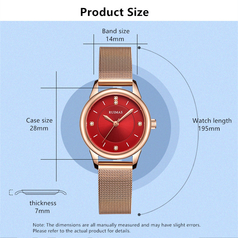 Montre à quartz de luxe pour femme, en acier inoxydable, design élégant et de haute qualité. Relogio Feminino MEGWAT