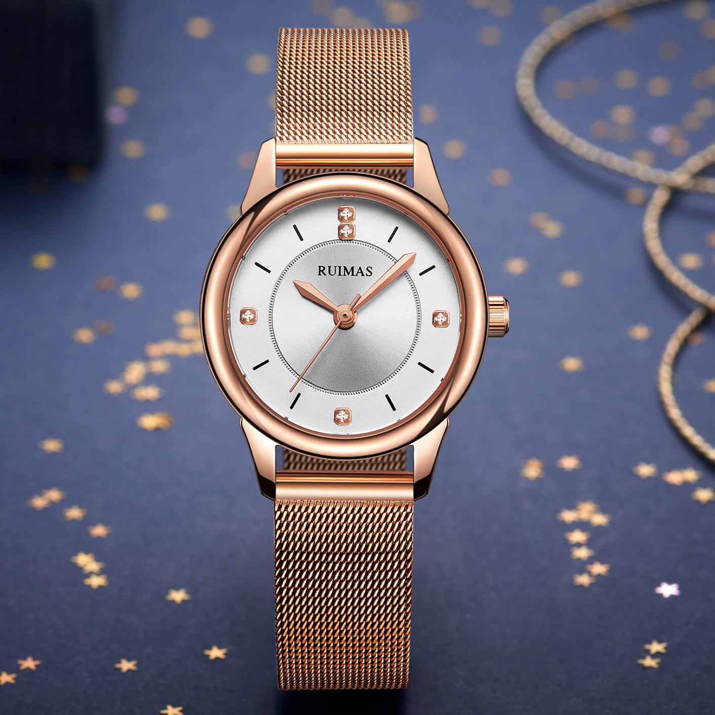 Montre à quartz de luxe pour femme, en acier inoxydable, design élégant et de haute qualité. Relogio Feminino MEGWAT