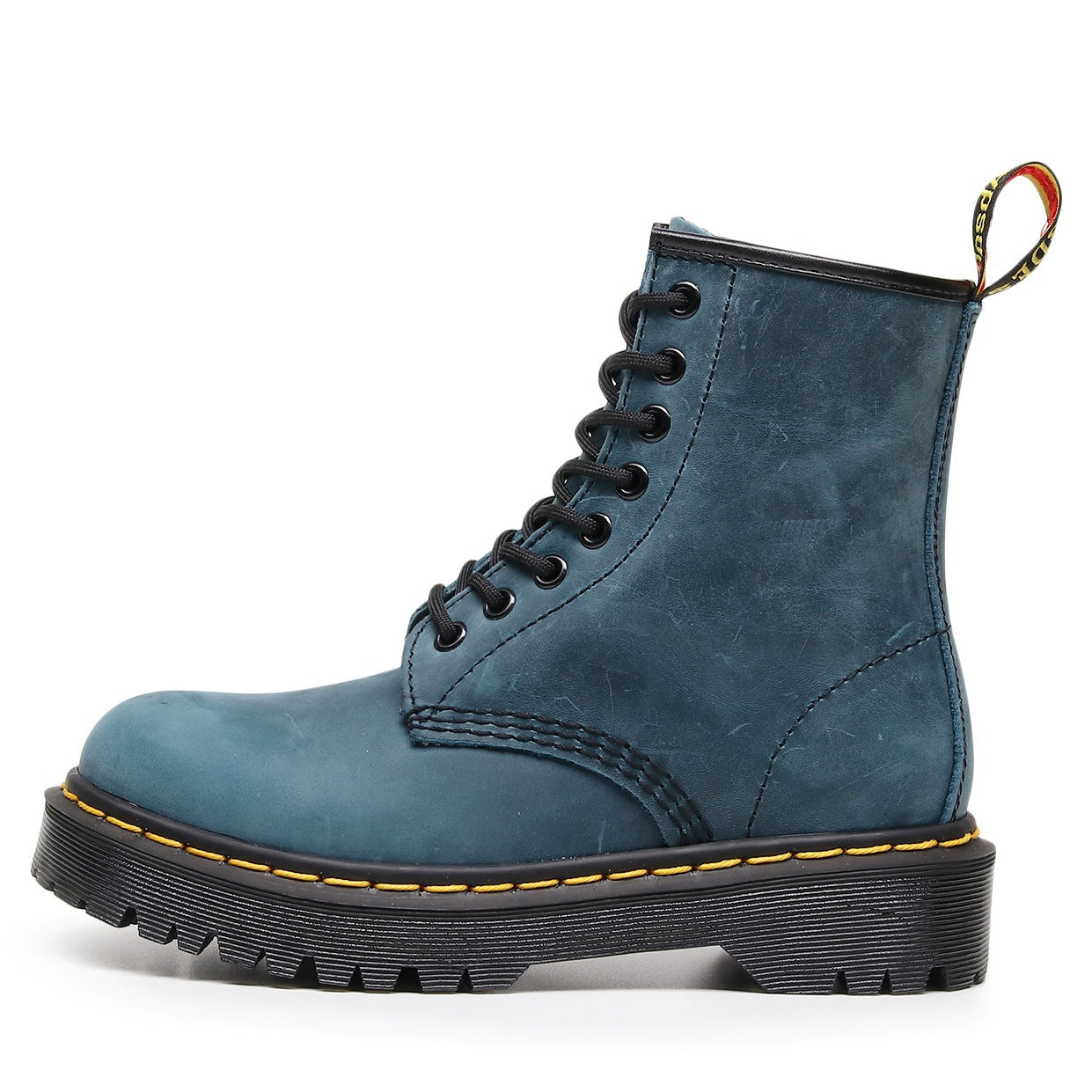 Womens British-style Full-grain Leather Biker Boots Stylish And On-trend