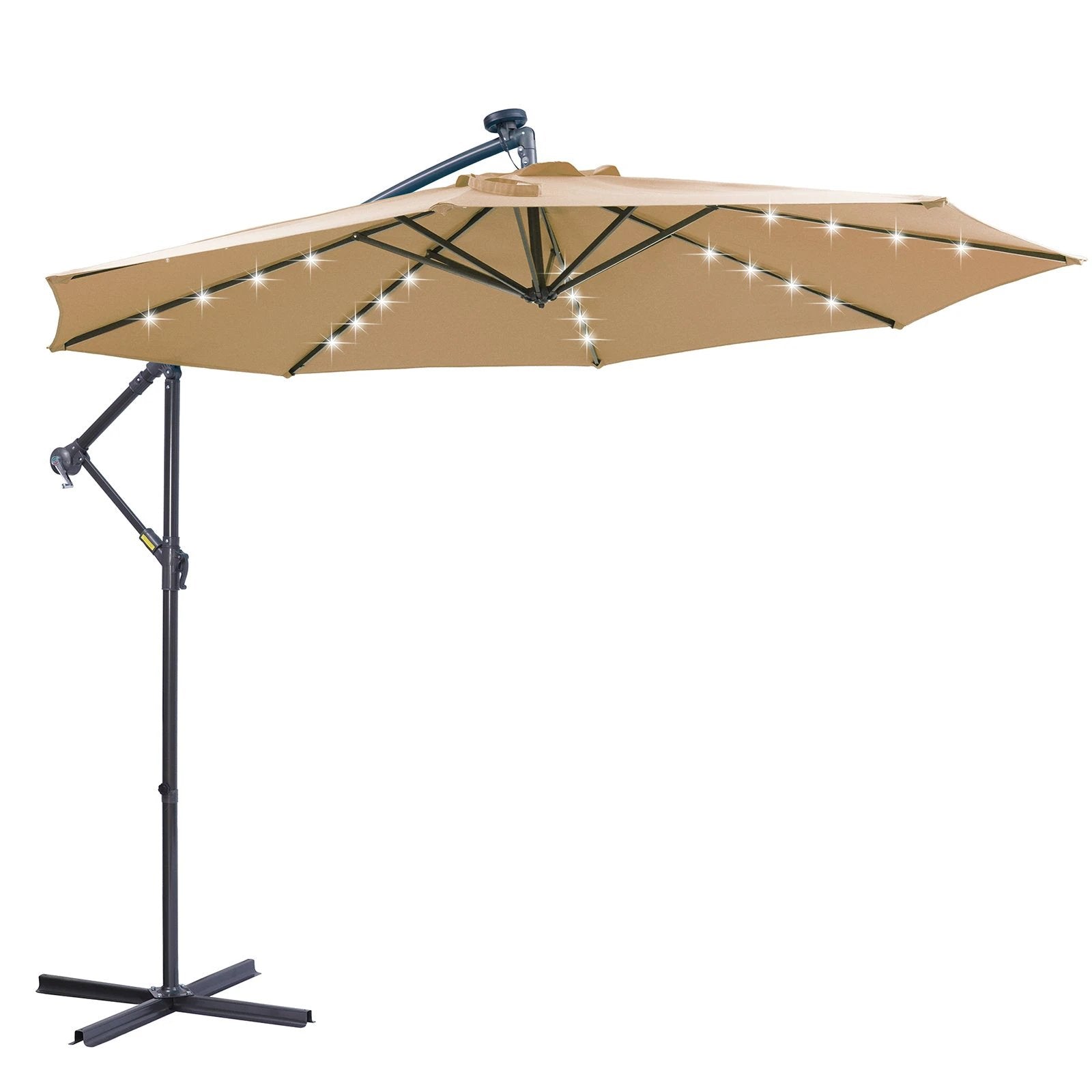 10 FT Solar LED Patio Outdoor Umbrella Hanging Cantilever by eprolo