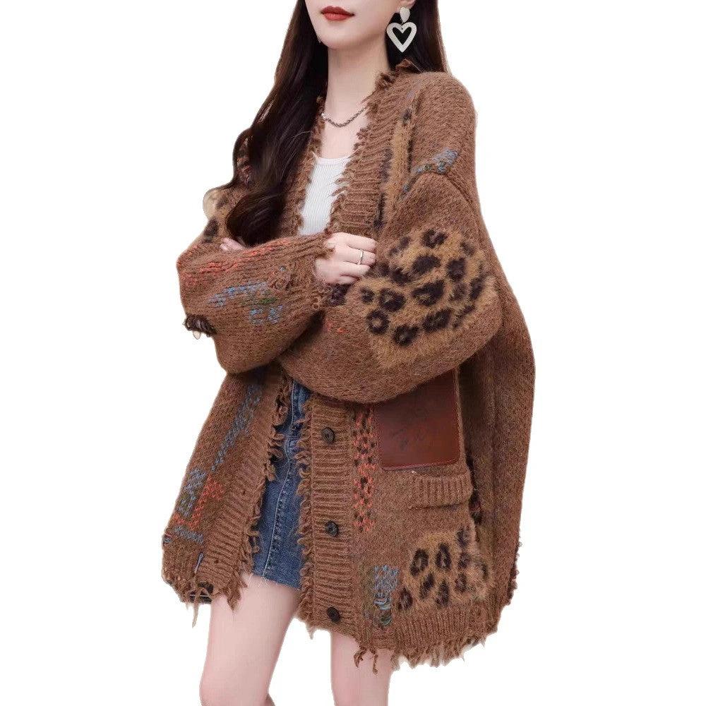 Relaxed Knit Cardigan Sweater Coat for Women Oversized Loose Fit Casual StylePlus Size Autumn/Winter Fashion Top by eprolo