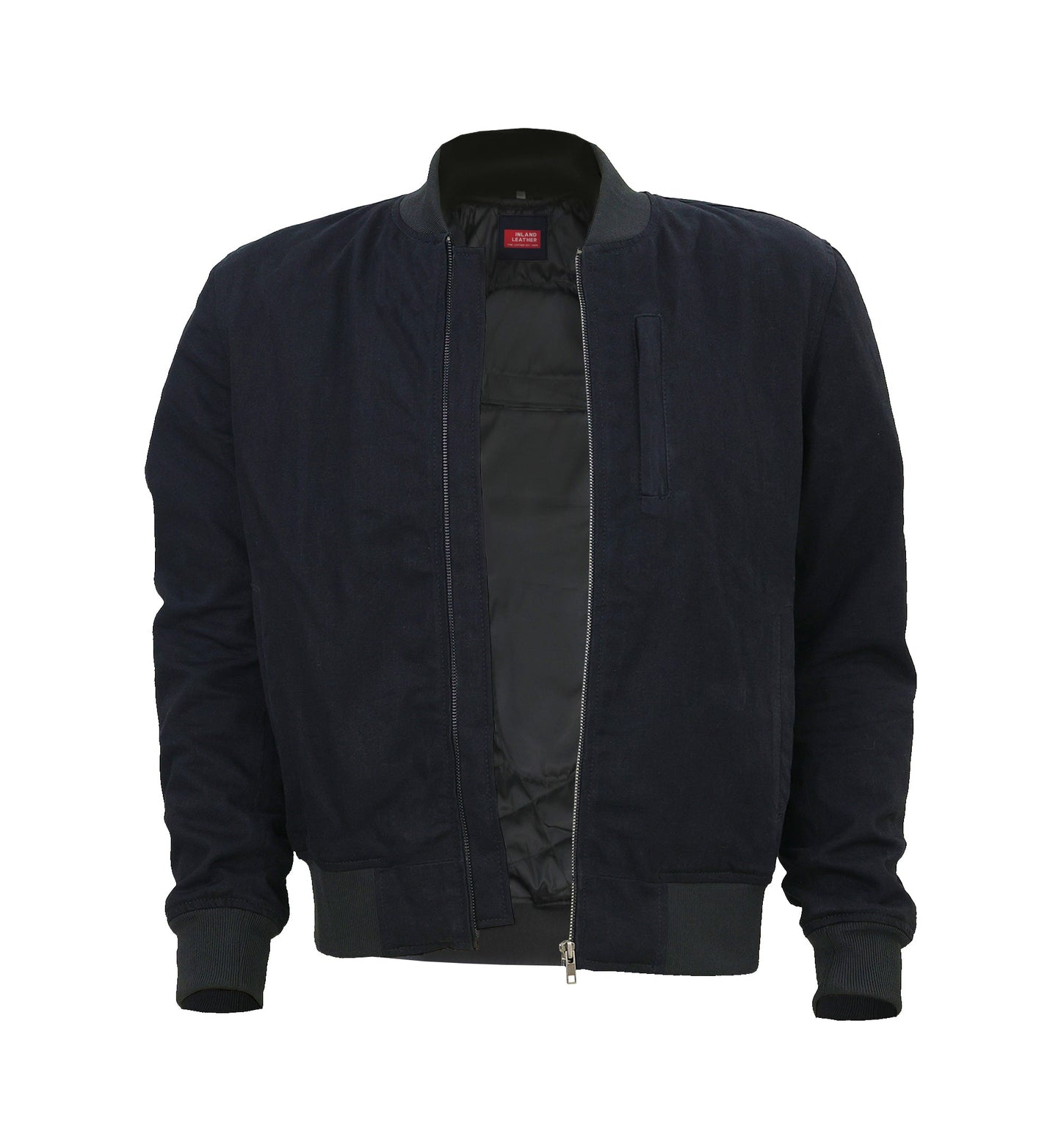 Veste bomber de moto rembourrée en denim pour homme Burak