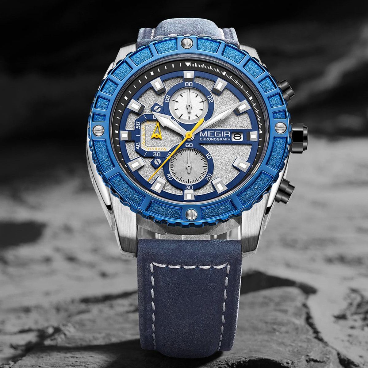 Megir Men's Waterproof Sport Watch Quartz Military Wristwatch Relogio Masculino