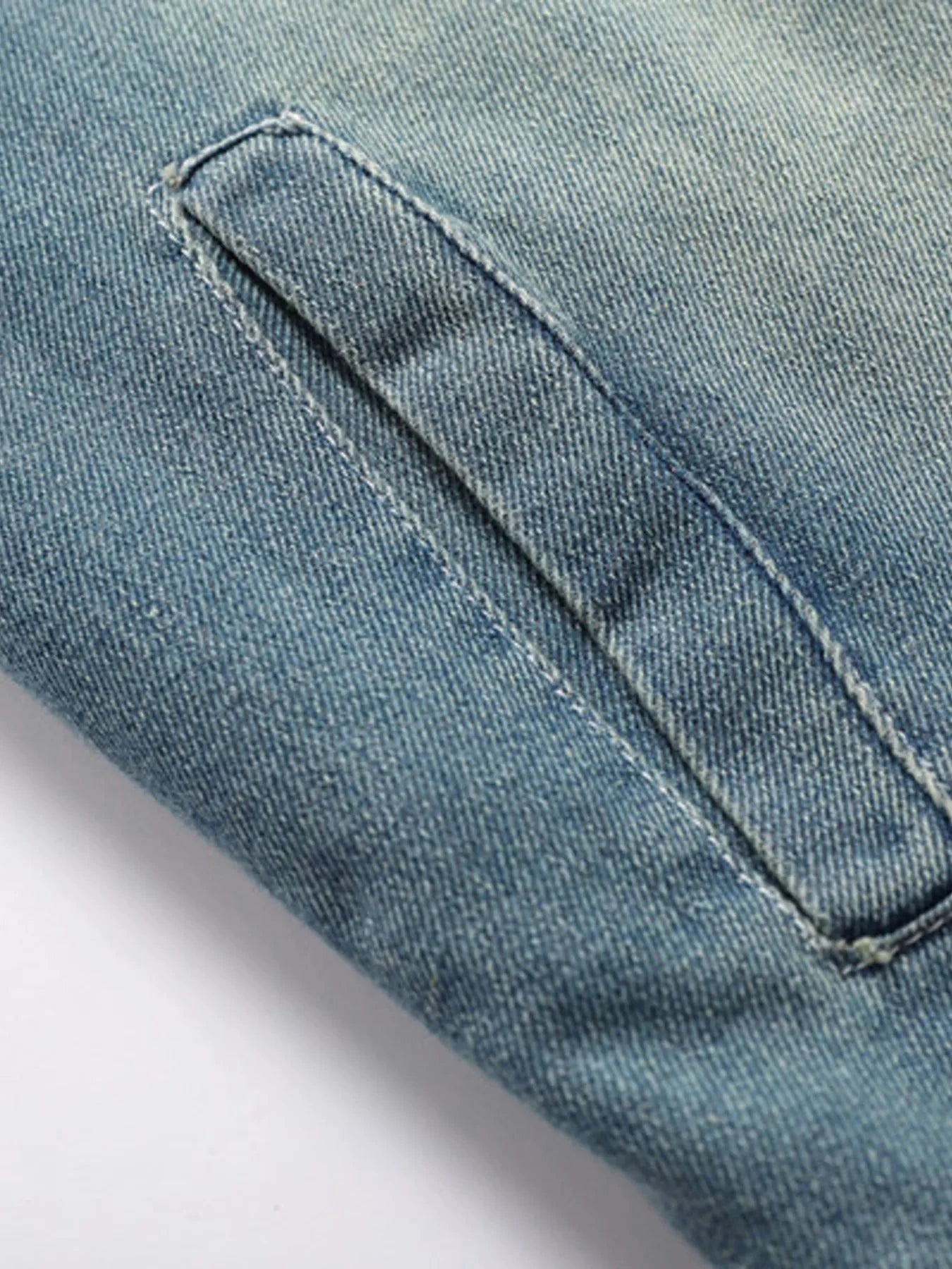 Men's Full Size Faux Fur Collar Denim Jacket Plus Size by Trendsi