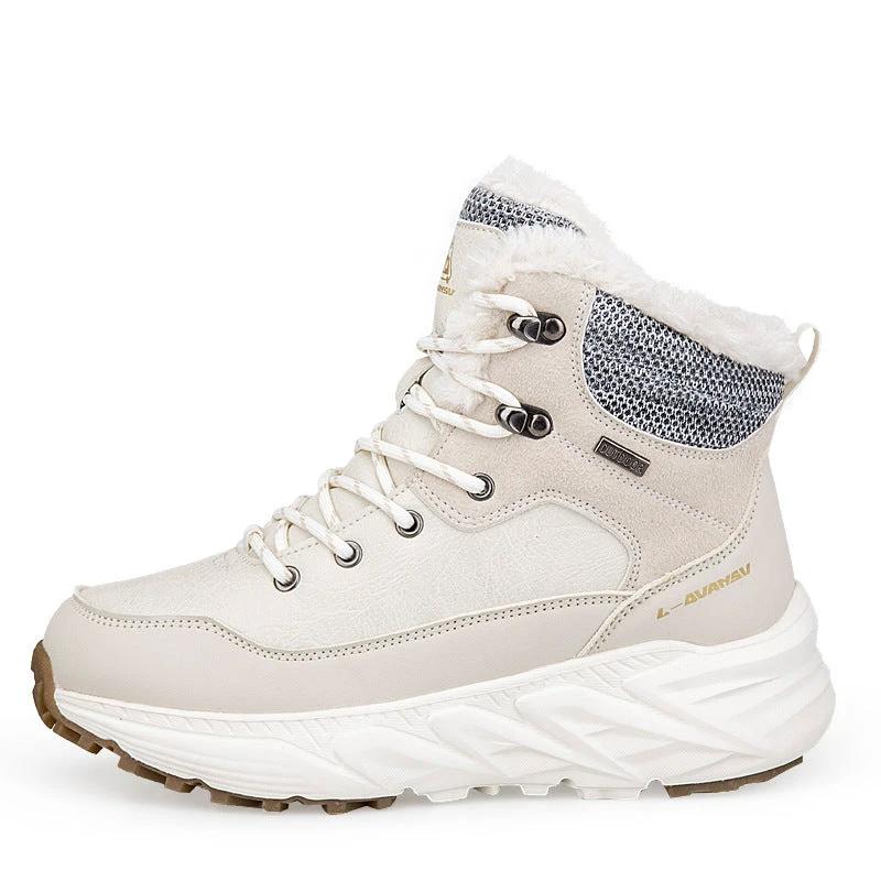 Fashion Style Type of Footwear Winter Outdoor Mid-Cut Fleece Lined Snow Boots with Height Increase Warm Men's Cotton Shoes &amp Women's Warm Walking Shoes by eprolo