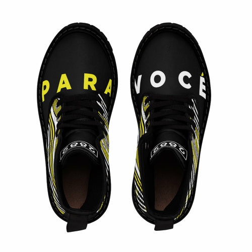 2882 Sport™ Para Você Dark Academia Plaid Canvas Boots - Black