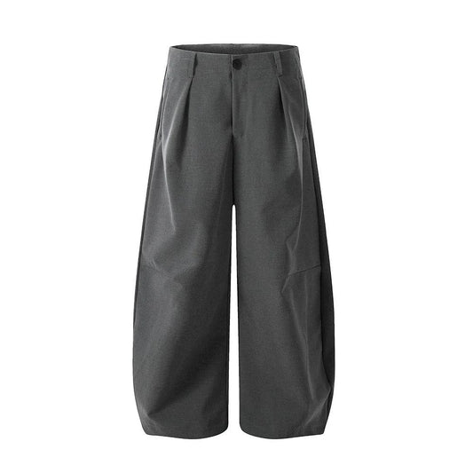 Solid Color Loose Wide Leg Curved Knife Pants by eprolo